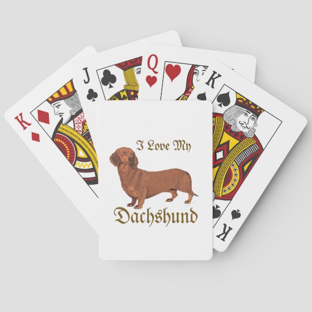 Dachshund-Liebe Spielkarten (Rückseite)