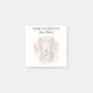 Dachshund-Liebhaber monogrammierter Hund Post-it Klebezettel