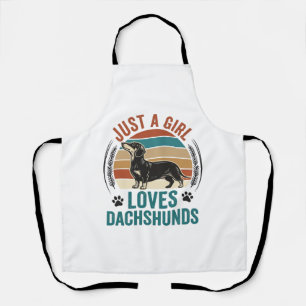 Dachshund-Liebhaber-Shirt Vintage-Sonnenuntergang- Schürze