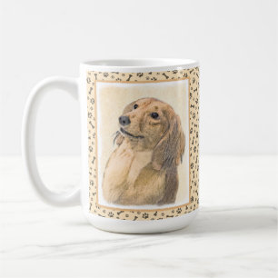 Dachshund (Longhaired) Painting - Original Dog Art Kaffeetasse