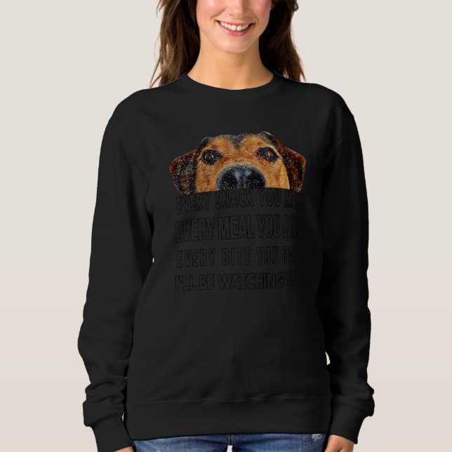 Dachshund-Mama Bei jedem Essen, das du machst, wer Sweatshirt (Vorderseite)