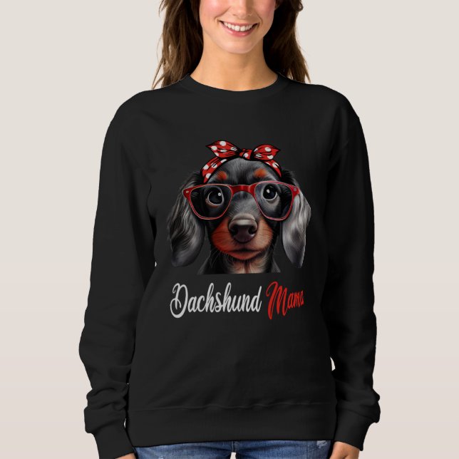 Dachshund Mama Dog Mom Headband Mothers Day Sweatshirt (Vorderseite)