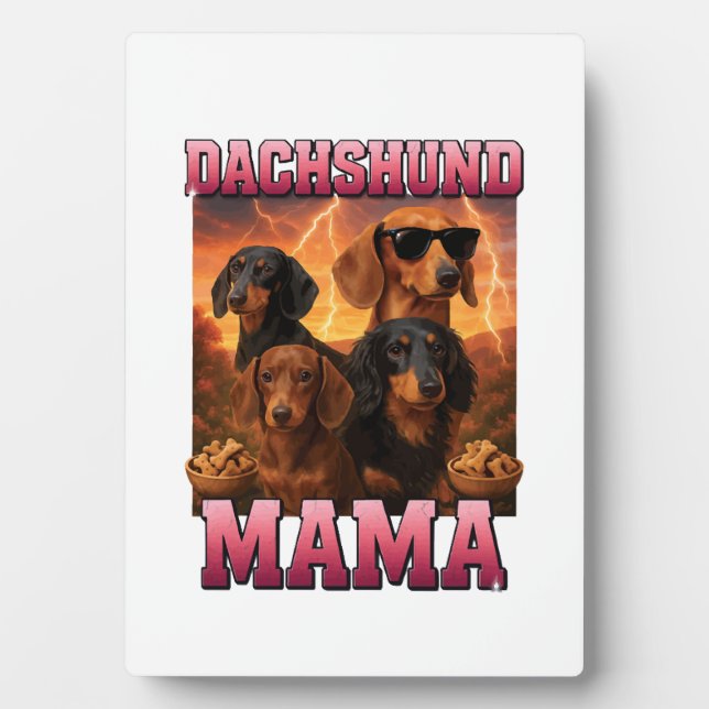 Dachshund-Mama Fotoplatte (Vorderseite)