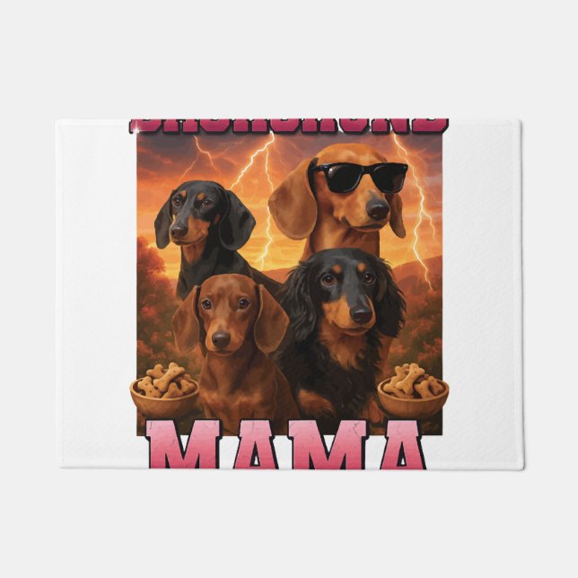 Dachshund Mama Fußmatte (Vorderseite)