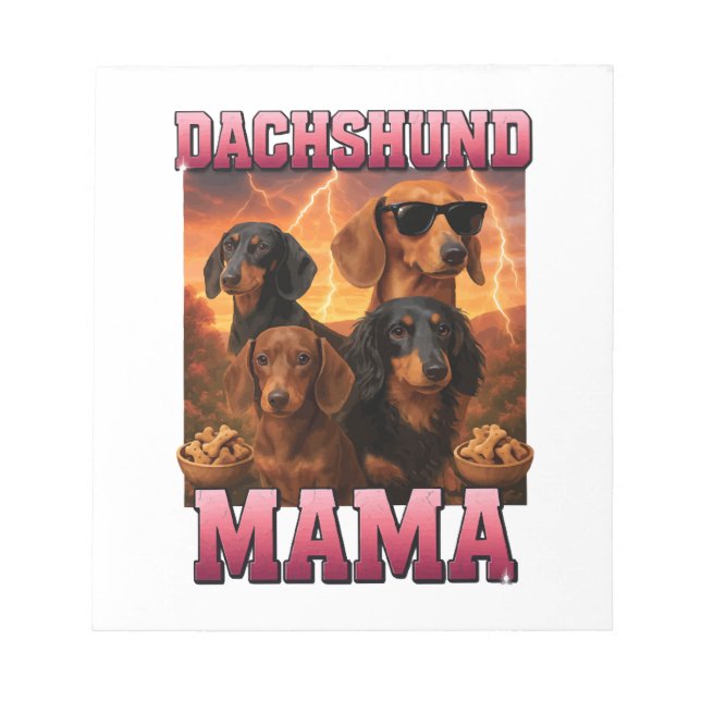 Dachshund Mama Notizblock (Vorderseite)