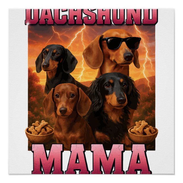 Dachshund Mama Poster (Vorderseite)