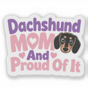 Dachshund-Mama und stolz darauf Aufkleber