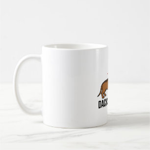 Dachshund-Mama — Wiener Dog mit Bandana und Herzen Kaffeetasse