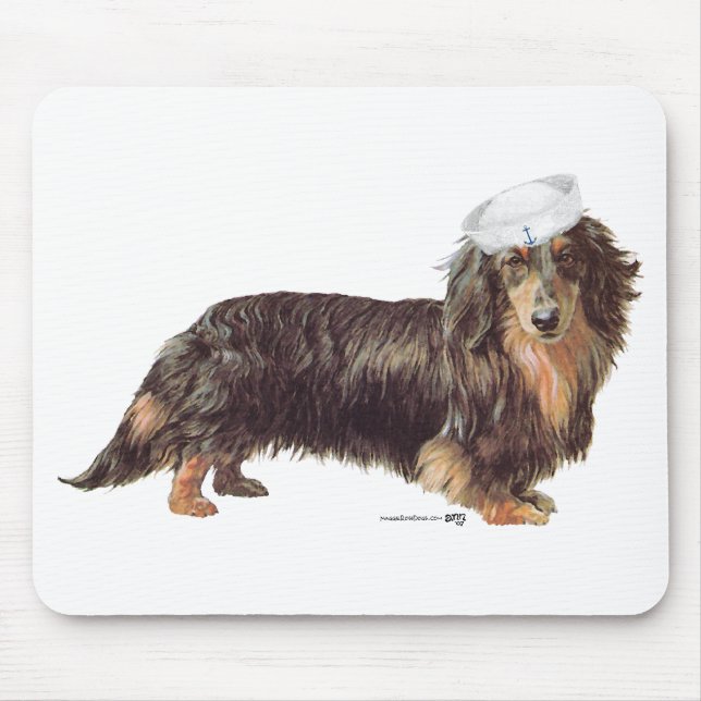 Dachshund Matrose Mousepad (Vorne)
