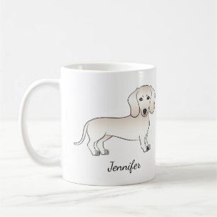 Dachshund mit glattem Fell Cartoon-Hund mit Namen Kaffeetasse
