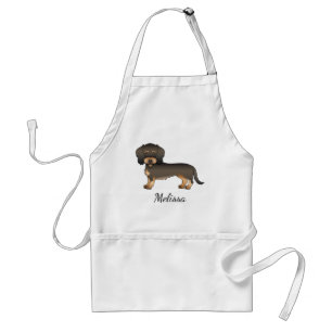 Dachshund mit rauer Wildschweinfellzeichnung Carto Schürze