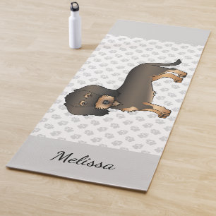 Dachshund mit rauer Wildschweinfellzeichnung Carto Yogamatte