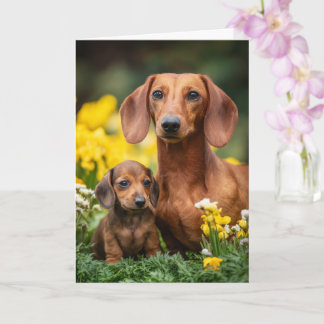 Dachshund Mom Mother’s Day Love Karte