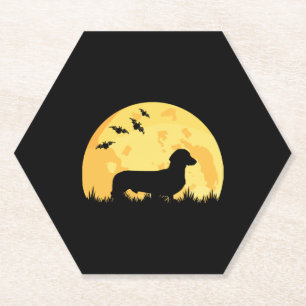 Dachshund Mond Halloween Dachshund Liebhaber Untersetzer