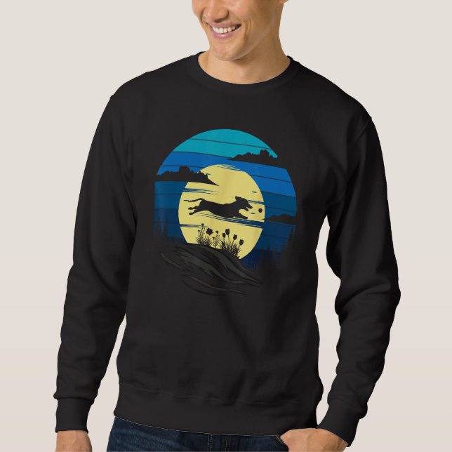 Dachshund Moon Doxie Weiner Wiener Dog Sweatshirt (Vorderseite)