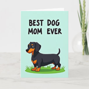 Dachshund Muttertags-Grußkarte Karte