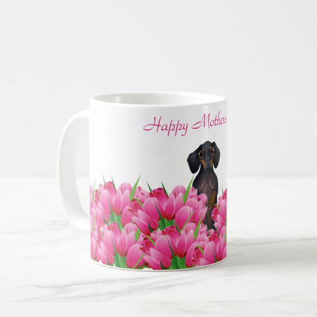 Dachshund Muttertags-Tasse Tasse (Vorderseite Links)