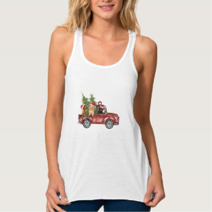 Dachshund On Car Christmas Ornament Xmas Ornaments Tank Top