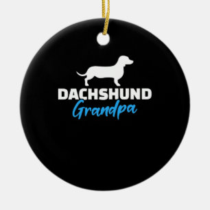 Dachshund-Opa Keramik Ornament