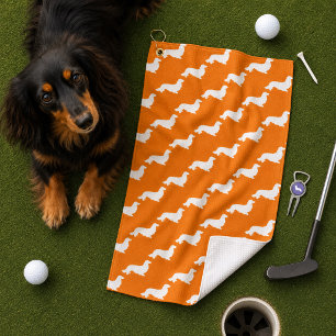 Dachshund Orange Golf Golf Handtuch Doxie Geschenk