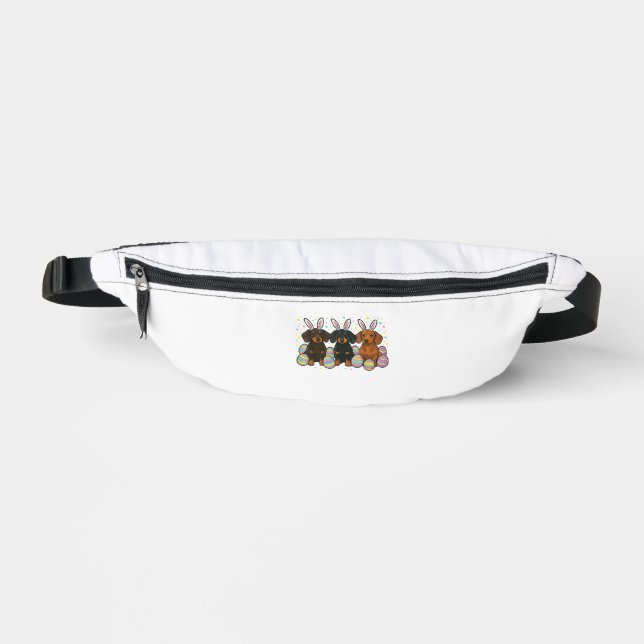 Dachshund Ostern T-Shirt Bauchtasche (Vorderseite)