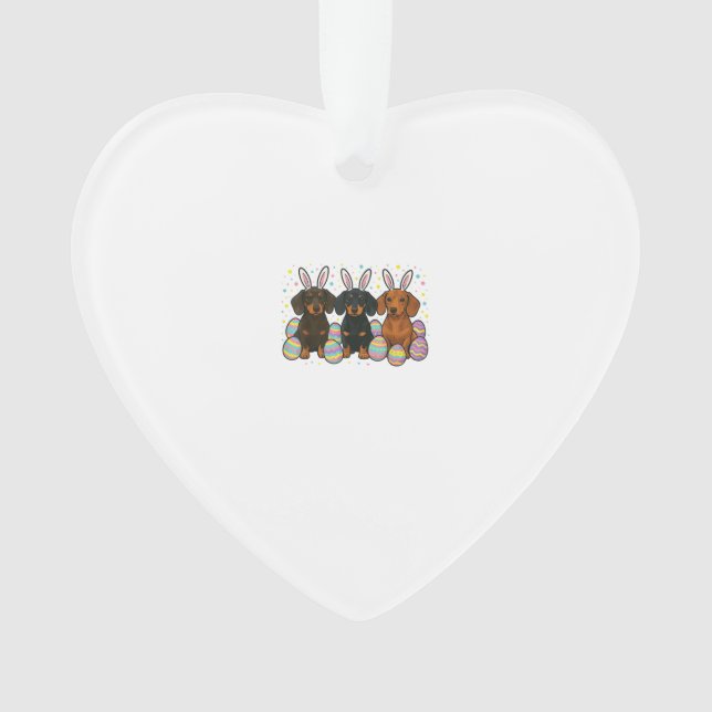 Dachshund Ostern T-Shirt Ornament (Vorderseite)