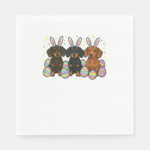 Dachshund Ostern T-Shirt Serviette