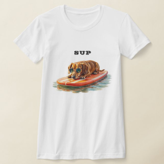 Dachshund-Paddle-Boarding T-Shirt (Ablage )