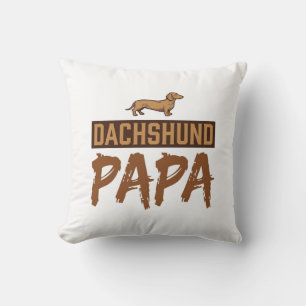 Dachshund Papa Vintage Gravur Hund Papa Design_1 Kissen