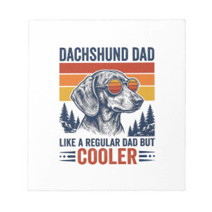 Dachshund Papa wie ein normaler Papa, aber cooler  Notizblock
