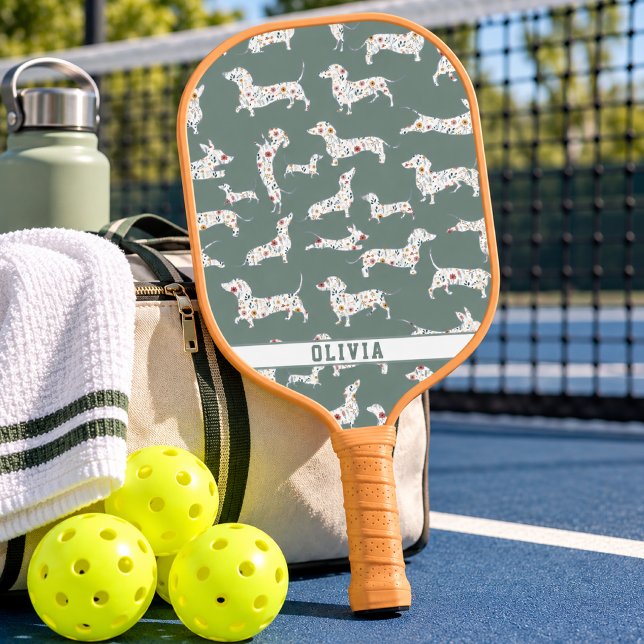 "Dachshund Pickleball", "Wiener Dog Pickleball", " Pickleball Schläger (Von Creator hochgeladen)