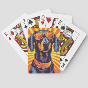Dachshund Pop Art - Lustiges und lebendiges Design Spielkarten