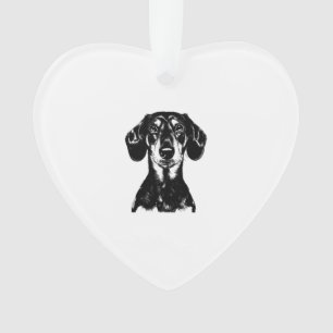 Dachshund-Porträt Minimalistische Bekleidung Ornament