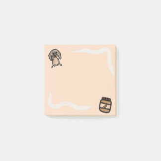 Dachshund-Post-it-Notes mit Erdnussbutter Post-it Klebezettel
