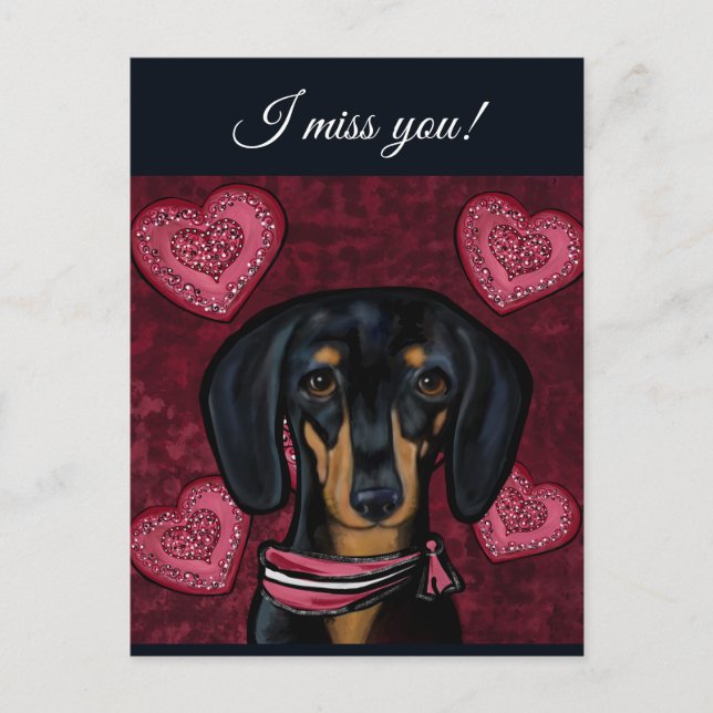 DACHSHUND POSTKARTE (Vorderseite)