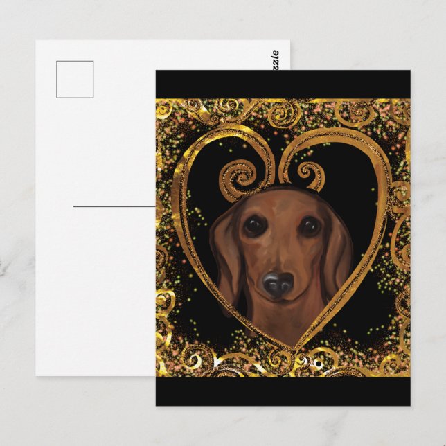 DACHSHUND   POSTKARTE (Vorne/Hinten)