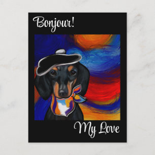 DACHSHUND    POSTKARTE