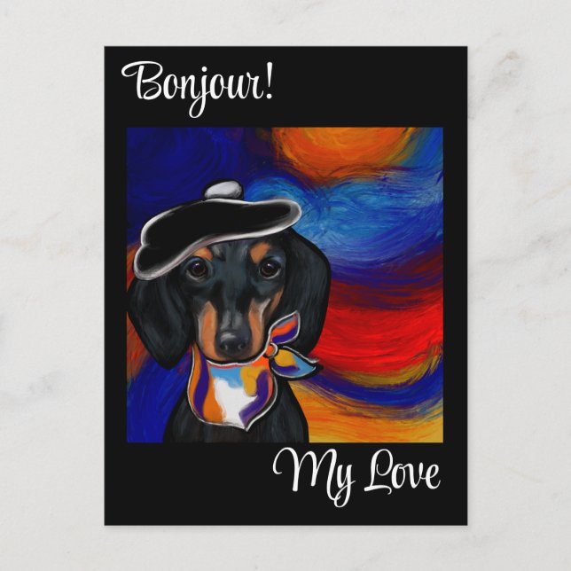 DACHSHUND    POSTKARTE (Vorderseite)