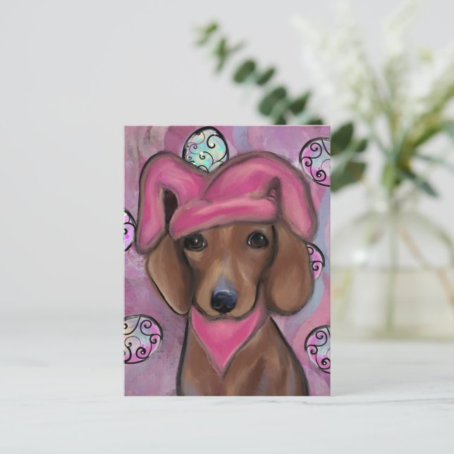 Dachshund        postkarte (Stehend Vorderseite)