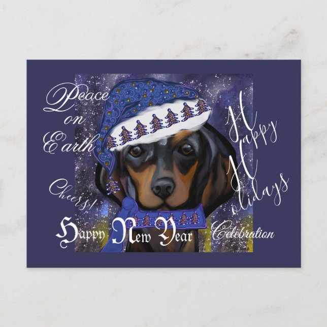 Dachshund  postkarte (Vorderseite)