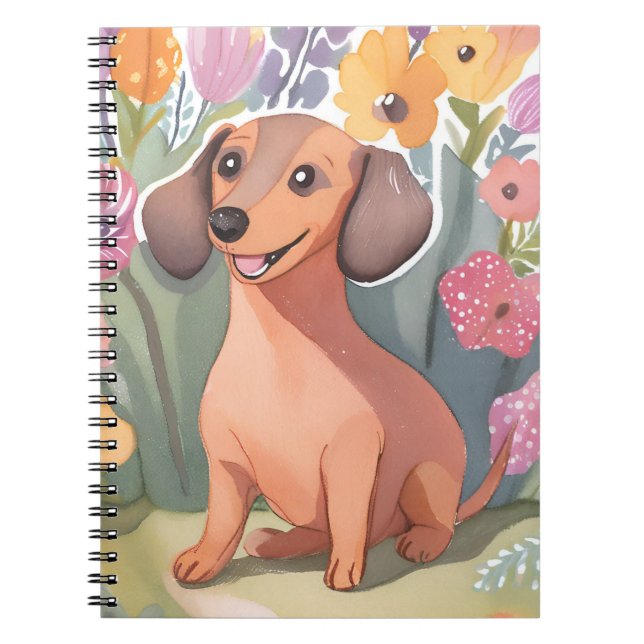Dachshund Puppy | Watercolor Dog Pet Notizblock (Vorderseite)
