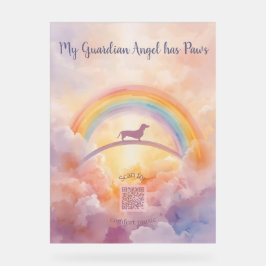 Dachshund Rainbow Bridge Acrylic Memorial Sign Acrylschild