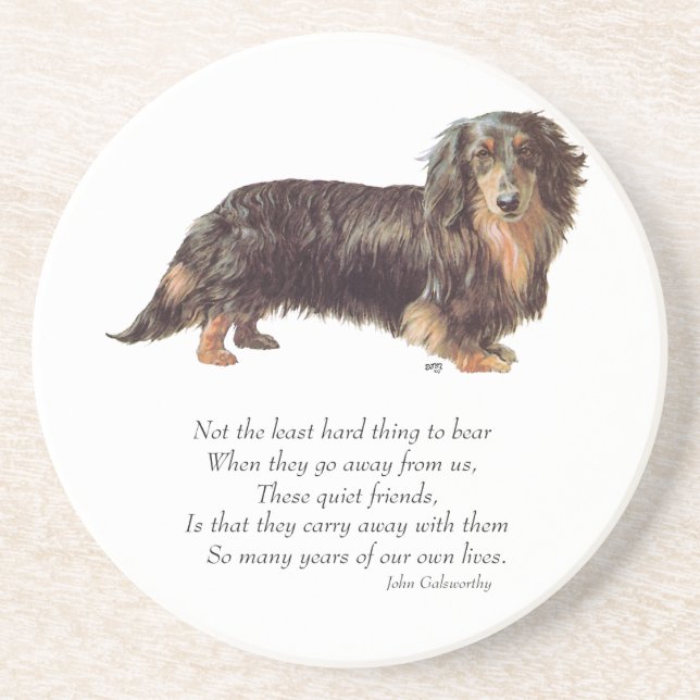 Dachshund Rainbow Bridge Untersetzer (Vorne)