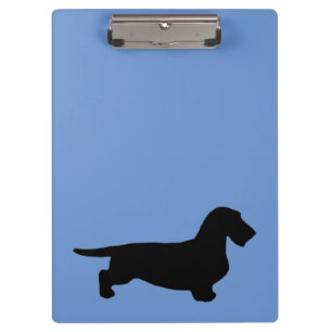 Dachshund Rauhhaar - Silhouette 1 Klemmbrett