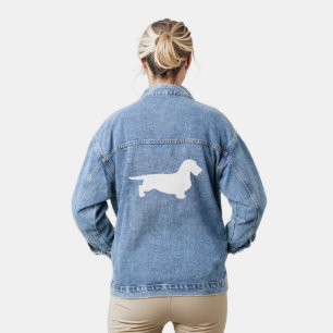 Dachshund Rauhhaar - Silhouette 2 Jeansjacke