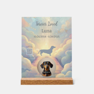 Dachshund Regenbogenbrücke-Gedenktafel Acrylschild