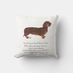 Dachshund Regenbogenbrücke Kissen