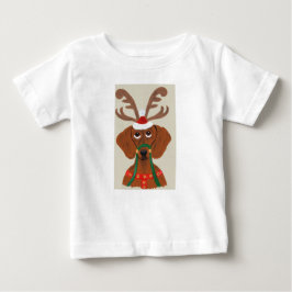 Dachshund-Rentier Baby T-shirt
