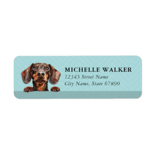 Dachshund-Rücksendeadressetiketten