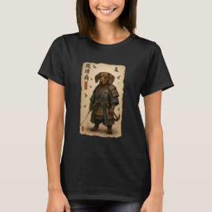 Dachshund Samurai Kunst Japanisch Vintage T-Shirt